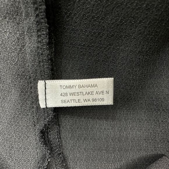 Tommy Bahama Shirt 'Grand Marlin Rum' Silk Mens L Black Tropical Island Bar Top - Picture 8 of 9